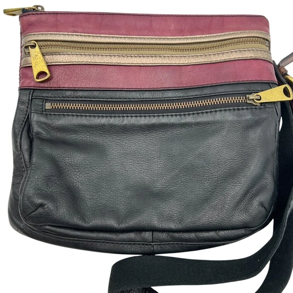 Fossil Explorer Two-Tone Leather Crossbody Bag‎